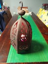 Lanterna Porta Candela in Ferro da Interno Esterno Design Antica