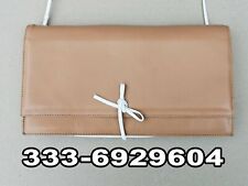 BORSA BORSETTA DONNA CATERINA LUCCHI IN PELLE BEIGE MARRONE BIANCO BAGUETTE BAG