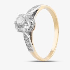 Anello solitario in oro giallo