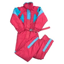 Tuta sci Brugi vintage pezzo unico snowboard inverno anni 90 donna grande UK38 IT48
