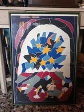 Serigrafia Ugo Nespolo cielo stellato dalla bocca del pescecane.