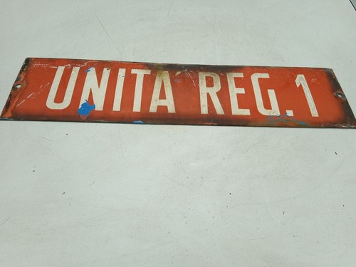 Insegna smaltata regie - smaltata,