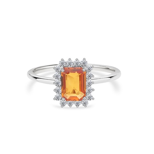 Anello aureola zaffiro