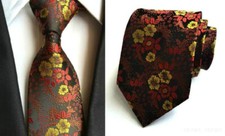 Cravatta Marrone Giallo Rosso