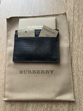 Porta Carte BURBERRY Nero Pelle Di Varano Lizard Sandon
