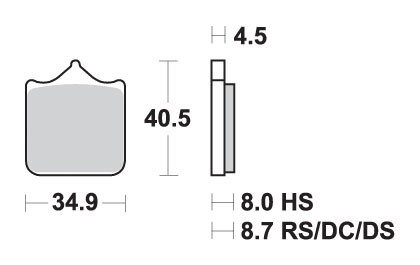 Sbs brake pads kh604 racing - sbs,