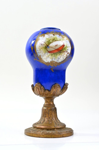 Antico vaso vetro blu - vaso,