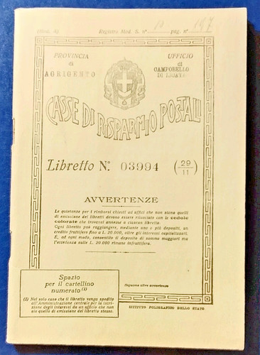Libretto 03994 casse di - libretto, n.03994