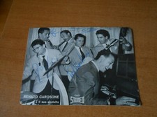 cartolina-RENATO CAROSONE E IL SUO SESTETTO-con alcuni AUTOGRAFI-cm.12x17