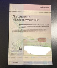 LICENZA MICROSOFT WORD 2000