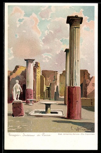 Cartolina pompei interno - pompei,,