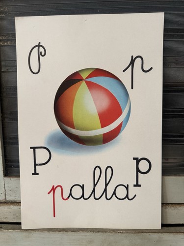 Tavola didattica vintage palla - tavola,