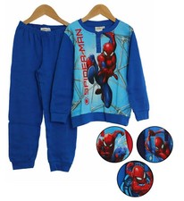 PIGIAMA DISNEY BAMBINO CALDO COTONE 100% COTONE SPIDERMAN TAGLIA 9/10 ANNI