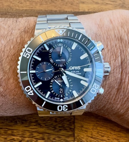 Oris aquis cronografo - aquis, uomo