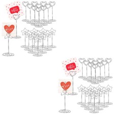  40 Pezzi Porta Carte Numeri da Tavolo a Forma di Cuore e Stella, Portafoto,