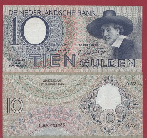Pays bas 10 gulden - 10,