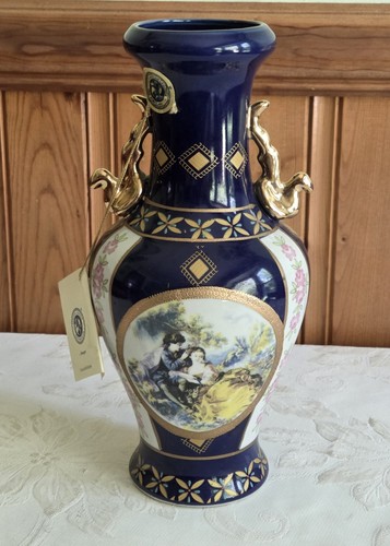 Vaso porcellana blu cobalto