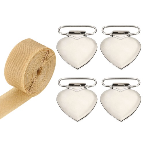 4pz clip elasticizzata tela - clip, in