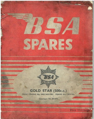 Bsa 500cc dbd34 gold star - 500cc,
