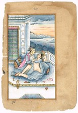 Mughal Miniatura Dipinto Di