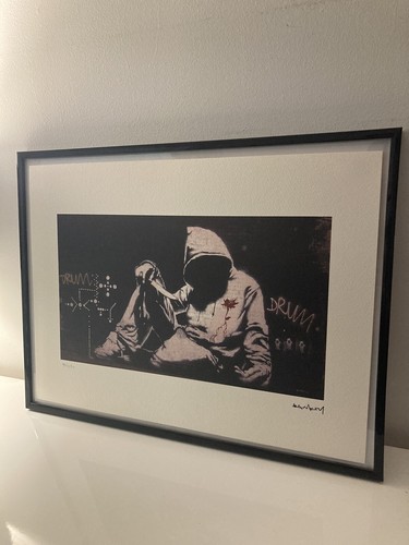 Lithographie banksy avec - lithographie,