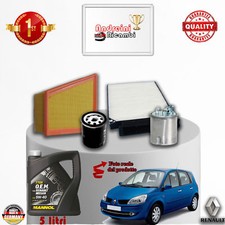 KIT TAGLIANDO FILTRI + OLIO RENAULT SCENIC II 1.5 dCi 78KW 106CV DAL 2006 ->
