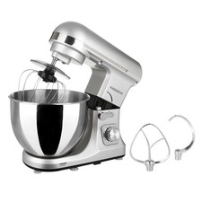 Impastatrice planetaria silver da 1000 W, a 6 velocità con ciotola da 5 litri