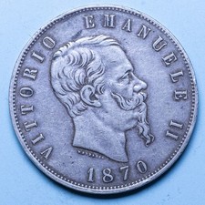 VITTORIO EMANUELE II 5 LIRE