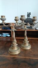 collezzionisno antiquariato candelabri in ottone '800