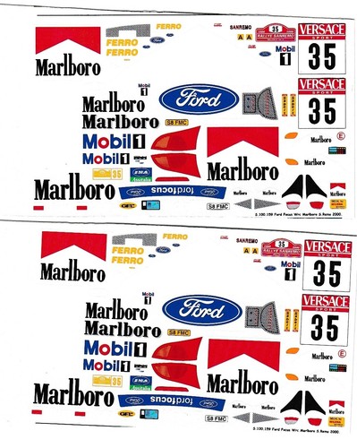 Decal ford focus - 1/43,