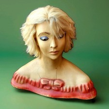 Vintage Art Deco Lamoureux manichino composizione firmato testa scultura busto