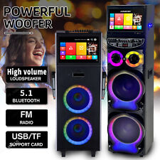 Macchina Karaoke per Adulti Altoparlante Bluetooth con 2 Microfoni Integrato Tablet 15,4''