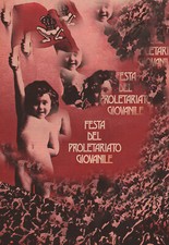 POSTER FESTA DEL PROLETARIATO GIOVANILE RE NUDO PARCO LAMBRO RIELABORAZIONE 1974