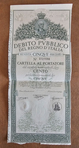 Certificato debito pubblico - certificato,