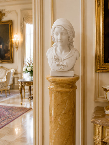 Mezzo busto marmo bianco - mezzo,