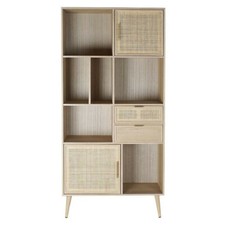 Libreria credenza etnica vintage orientale legno e rattan 90x37H189 Mobili etnic