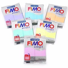 Panetto 57 gr FIMO SOFT EFFECT 17 Colori FLUO TRASLUCIDO PASTELLO FOSFORESCENTE