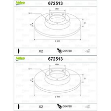 2 dischi freno Valeo