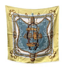 Autentica sciarpa di seta Hermes vintage Brides de Cour 1969 Françoise de la Perrière