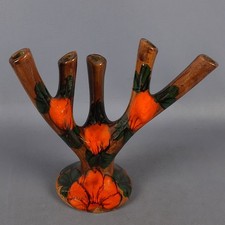 Vaso Maiolica Scultura Ramo La