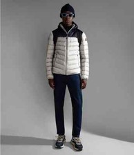 GIUBBINO NAPAPIJRI color-block cappuccio Aerons BICOLOR GRAY GHOST 240 € NEW