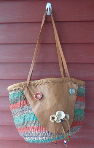 Borsa vintage tessuto - , juta