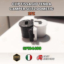 Clip Fissaggio Tenda/Zanzariera Laika Camper Seitz Dometic SP104409, set 2 pz