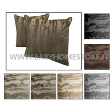 Cuscini divano 2 pezzi arredo moderno tinta unita effetto ciniglia Cloè