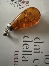 Ciondolo Oro 18 Kt Ambra