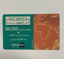 Ricarica Telefonica Cellulare Omnitel Lire 100.000 Scheda Vintage Anno 1998