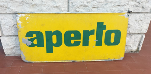 Cartello insegna aperto - cartello,