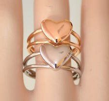 Coppia 2 anelli cuore donna