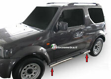 Kit 2 pedane laterali sottoporta in acciaio cromo per Suzuki Jimny dal 98 al 17