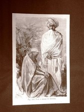 Prete, Monaco e Operaio dell'Abissinia nel 1883 Etiopia Moda e costume
